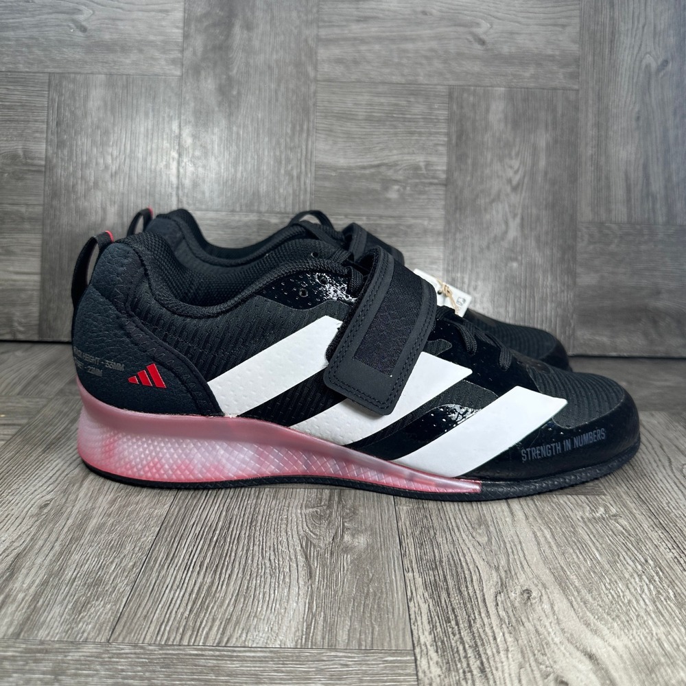 Adidas Weightlifting Adipower 3 Women 10 Black White Red Gym Shoes GY8963 NEW